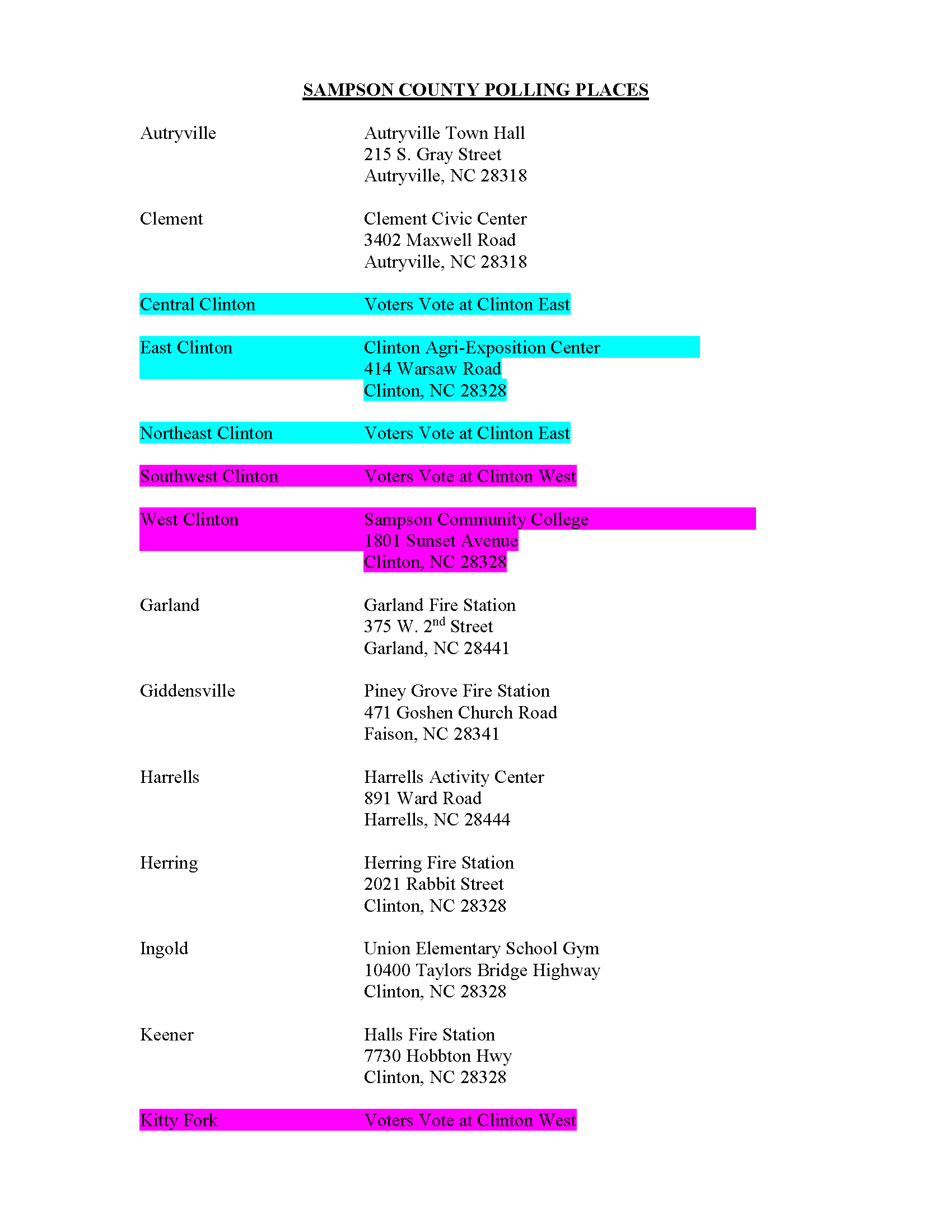 2026 SAMPSON COUNTY POLLING PLACE ADDRESSES 01.png