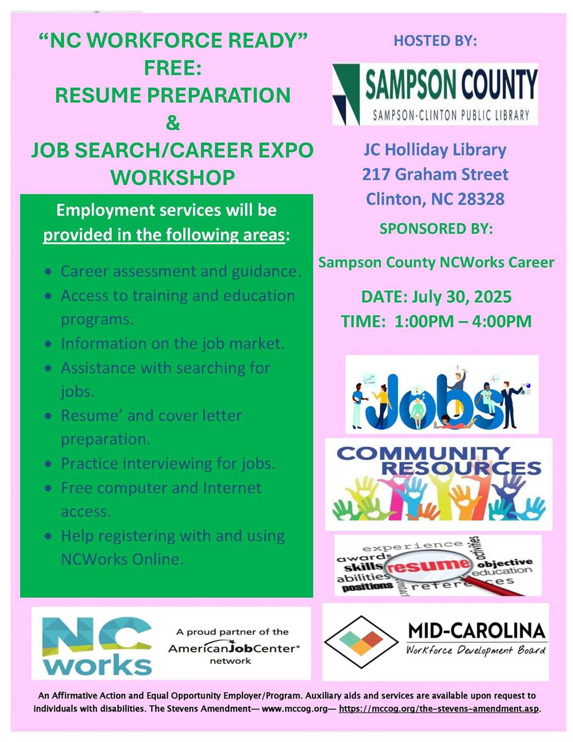 Sampson County Library Career - Resource Fair July 30, 2025.jpg
