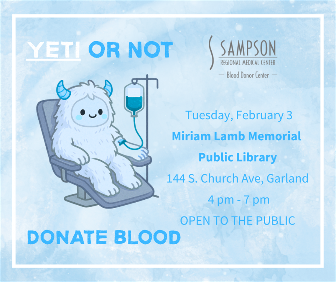 Garland Library Blood Donations Flyer 2.3.26.png