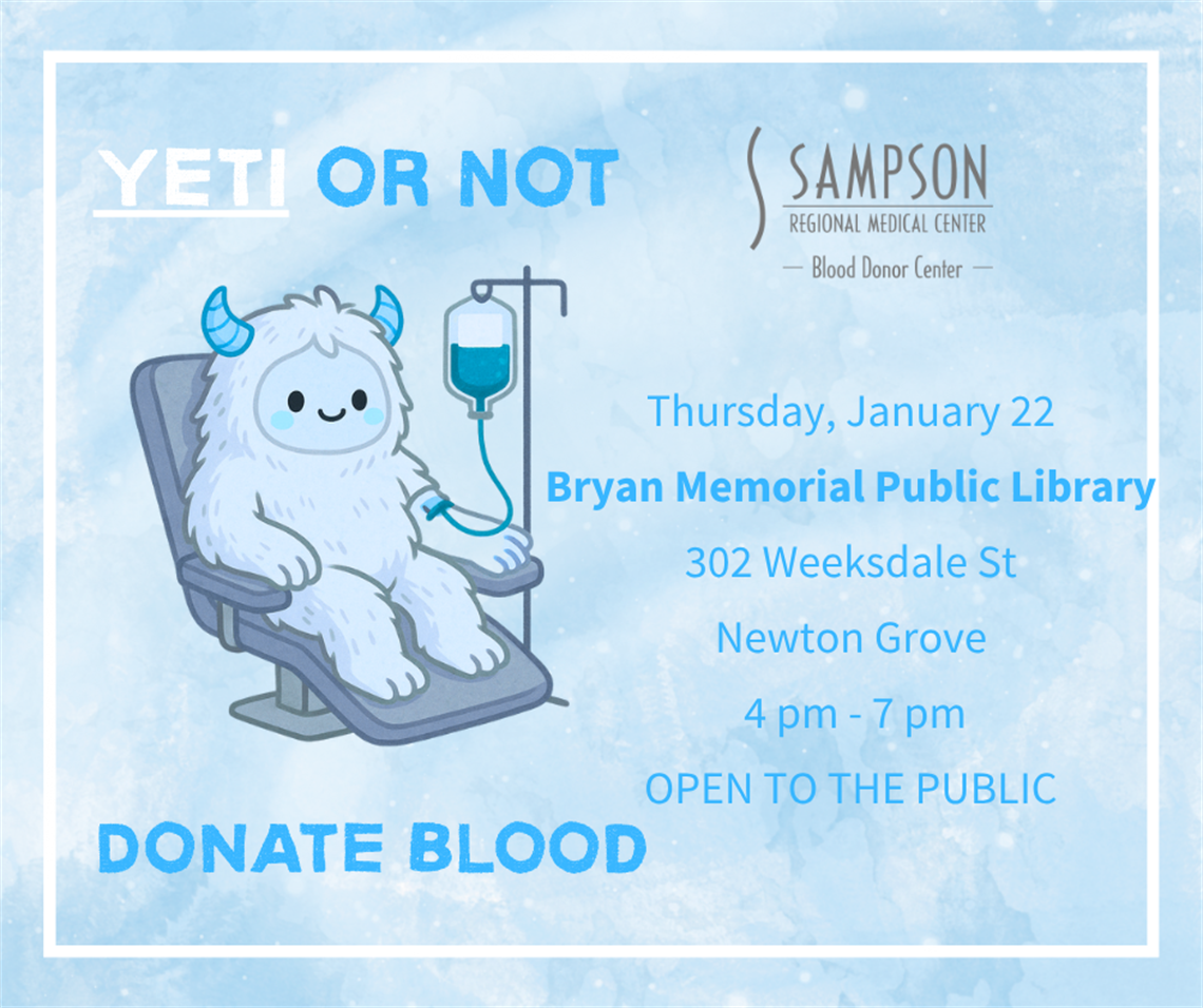 Newton Grove Library Blood Donation Flyer 1.22.26.png
